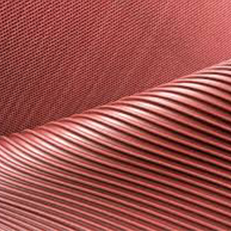red fine ribbed matting